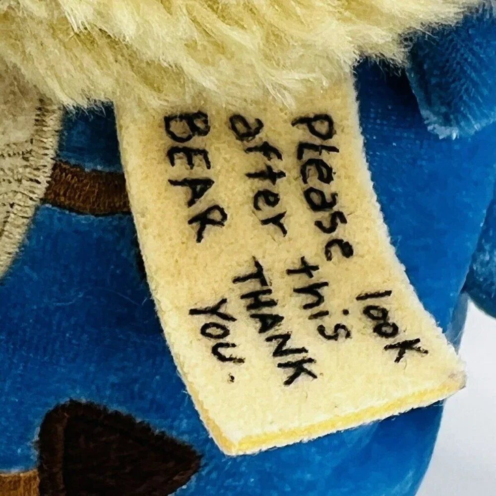 Yottoy My First Paddington Bear Plush Yellow‎ Hat Blue Jacket 8 inch Stuffed